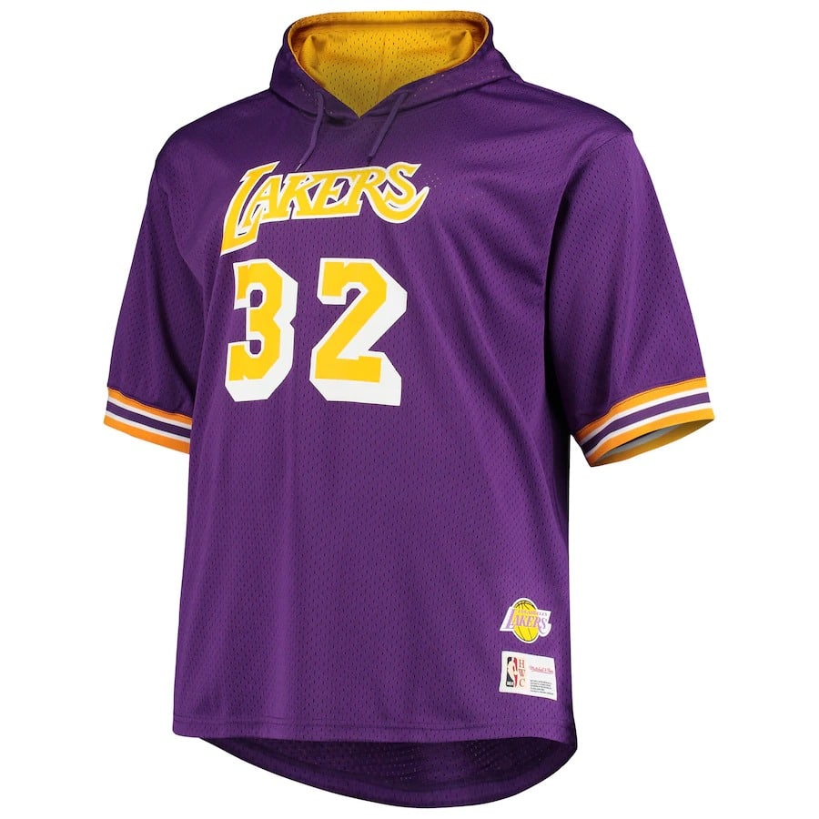 Men's Mitchell & Ness Magic Johnson Royal Western Conference 1985 All-Star  Game Name & Number Short Sleeve Hoodie